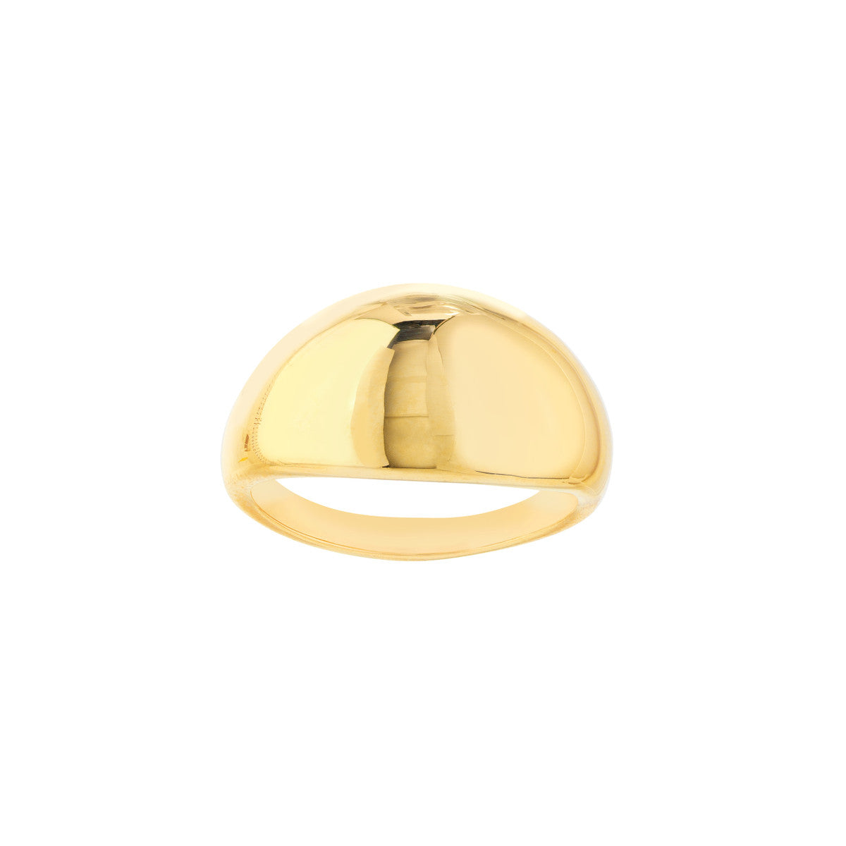 Graduated Multishape Dome Signet Ring 14K Yellow Gold