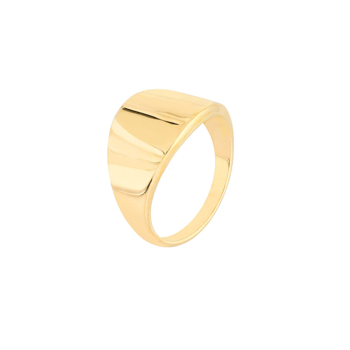 Graduated Signet Ring 14K Yellow Gold
