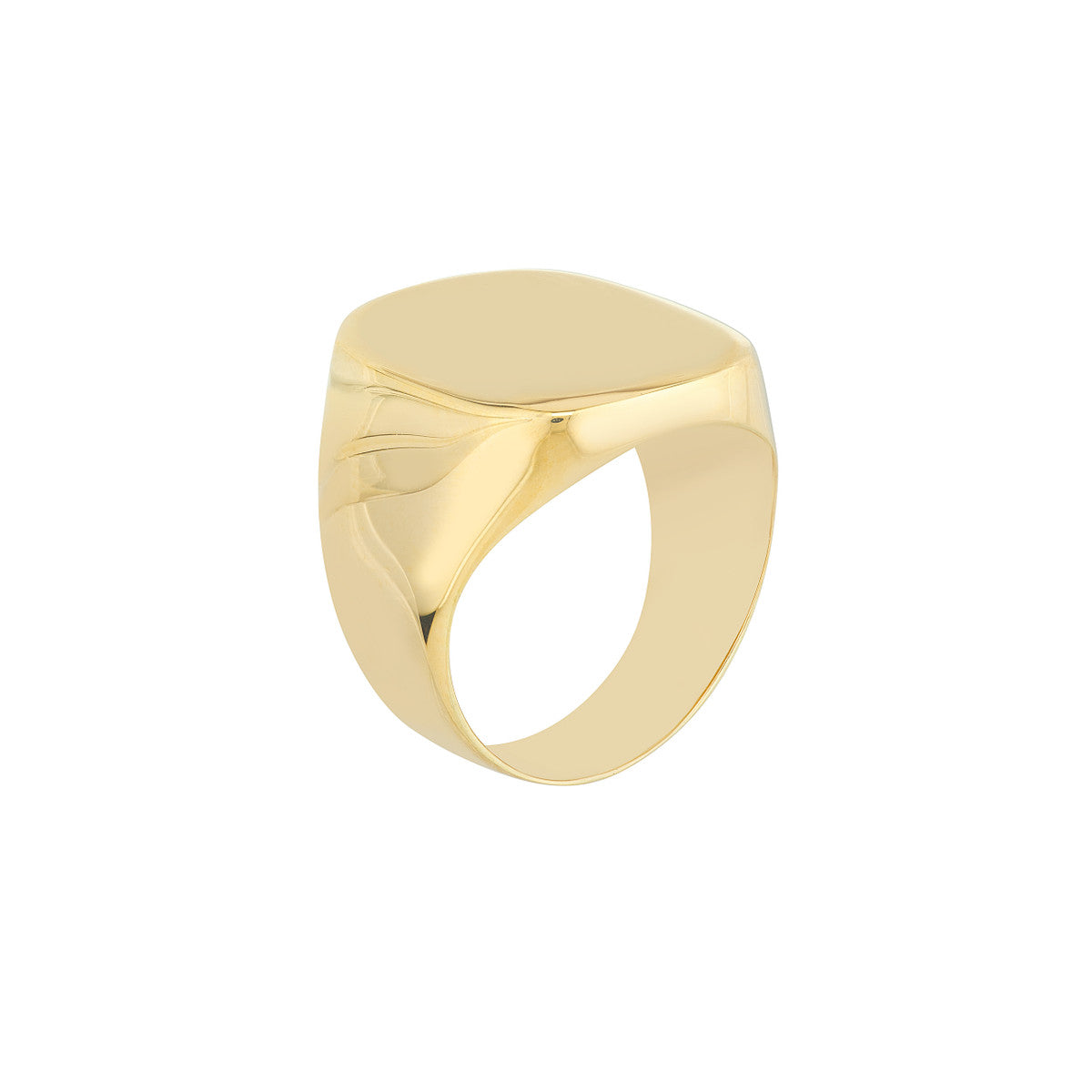 Engravable Signet Ring 14K Yellow Gold