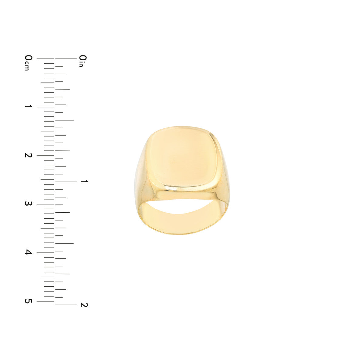 Engravable Signet Ring 14K Yellow Gold