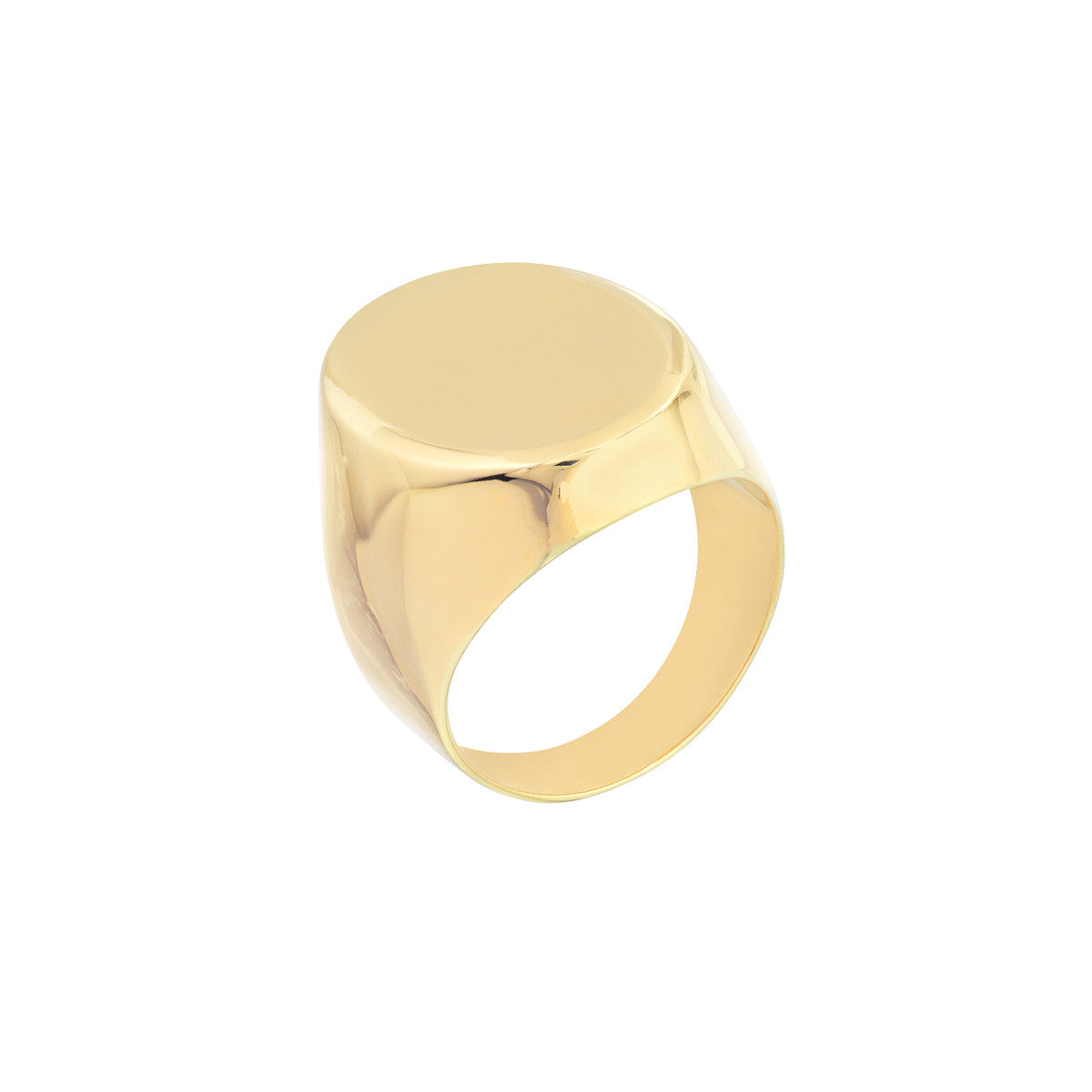 Engravable Signet Ring 14K Yellow Gold