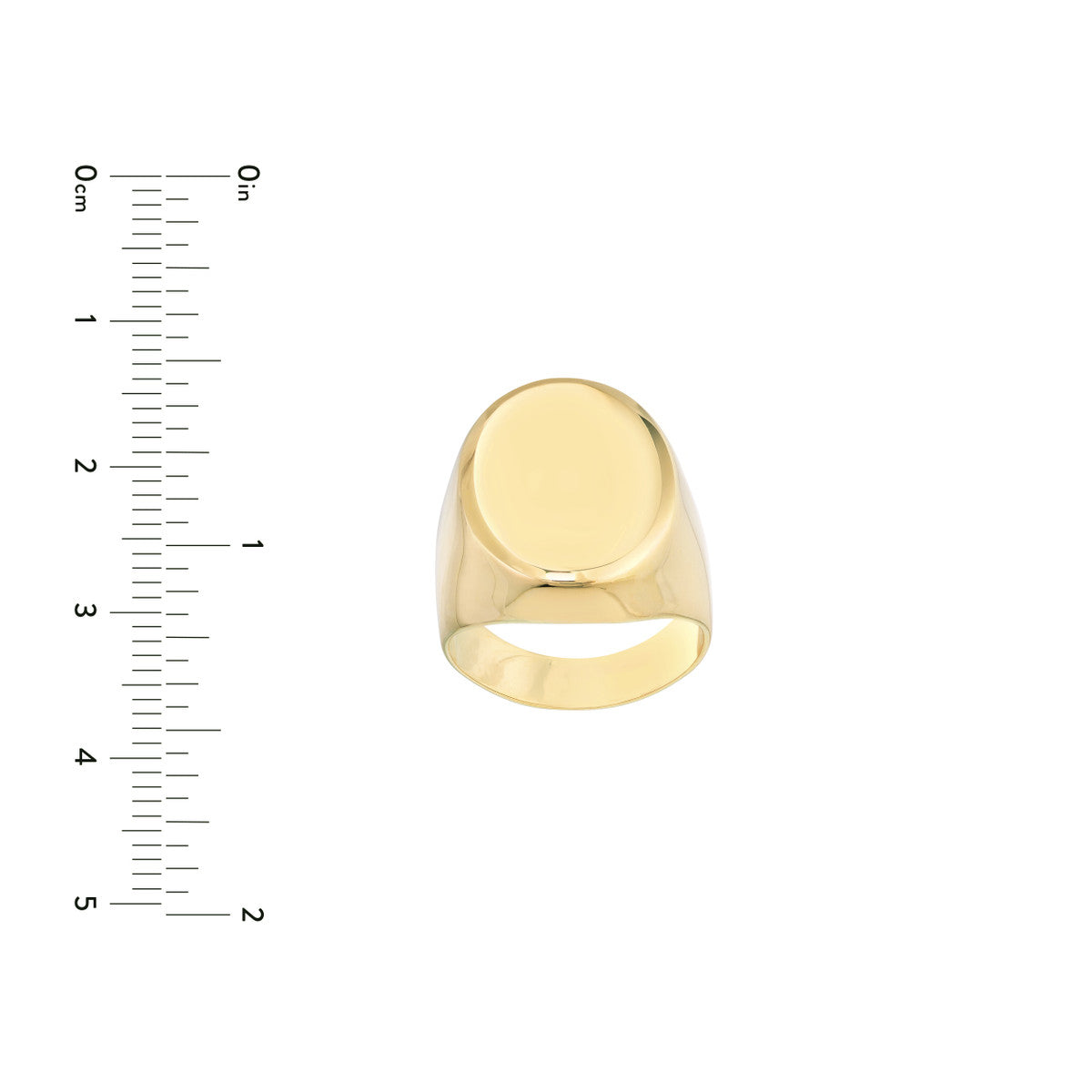 Engravable Signet Ring 14K Yellow Gold