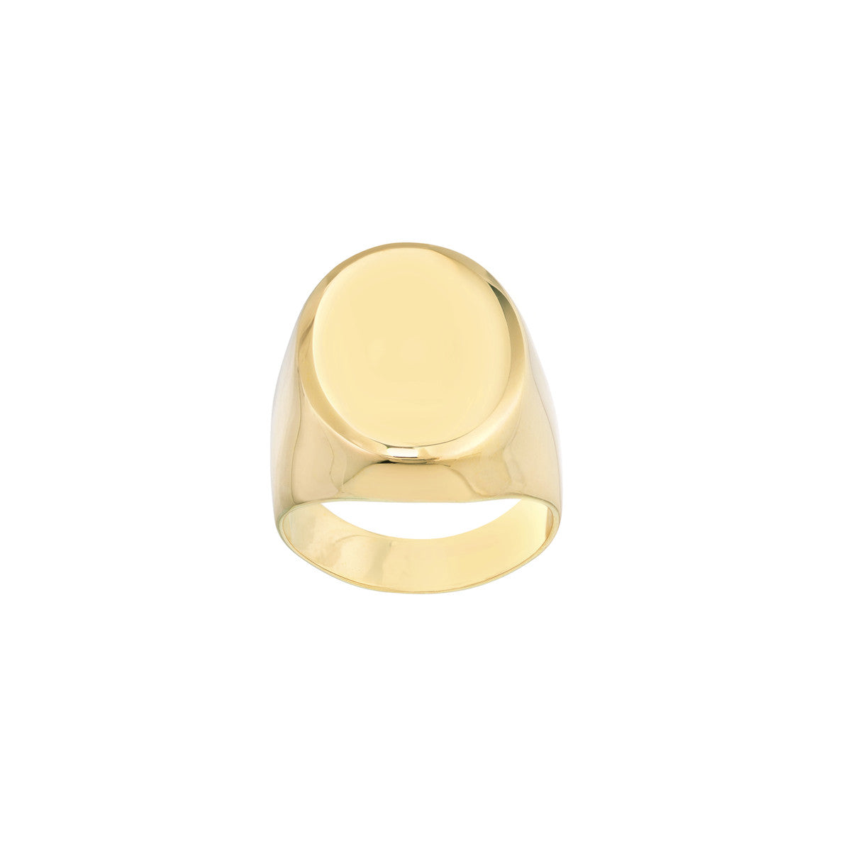 Engravable Signet Ring 14K Yellow Gold