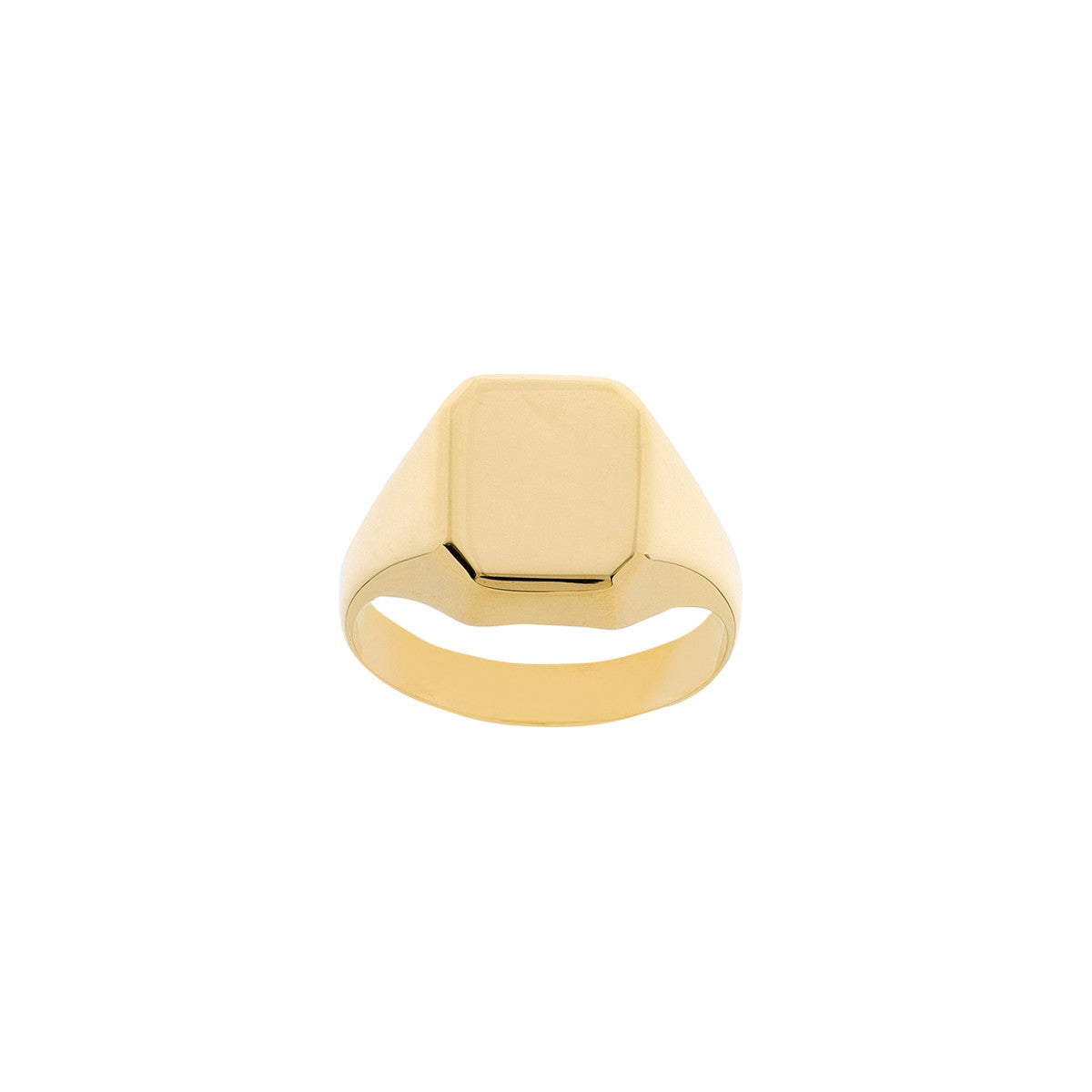 Engravable Signet Ring 14K Yellow Gold