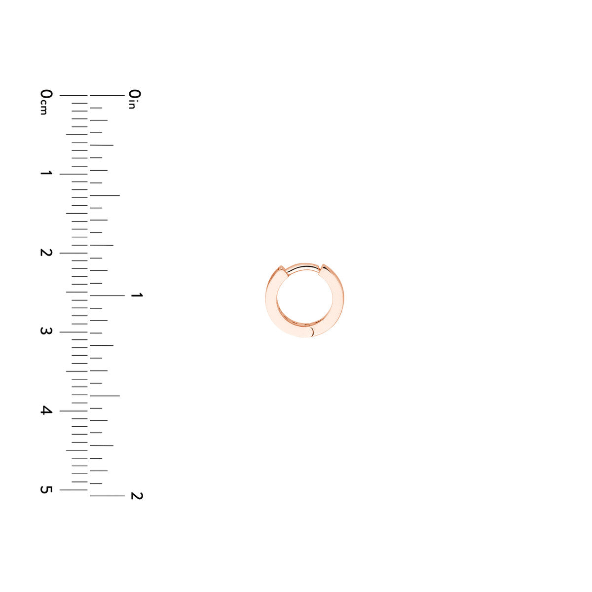 1/8tcw Diamond 10mm Huggie Earrings 14K Yellow, White or Rose Gold