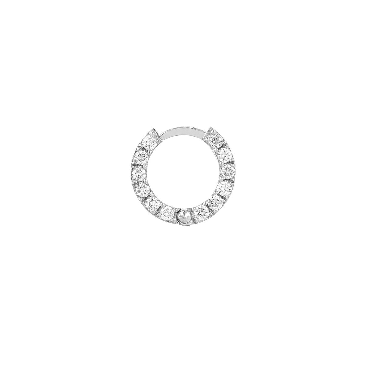 1/2tcw Diamond 10mm Hoop Earrings 14K Yellow, White or Rose Gold