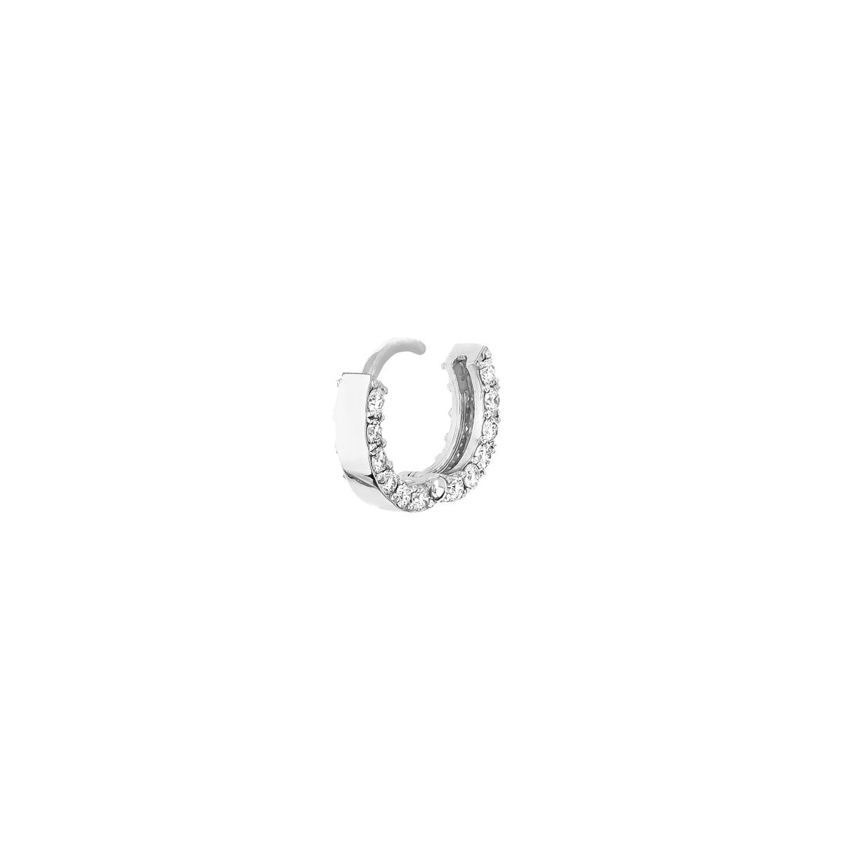 1/2tcw Diamond 10mm Hoop Earrings 14K Yellow, White or Rose Gold