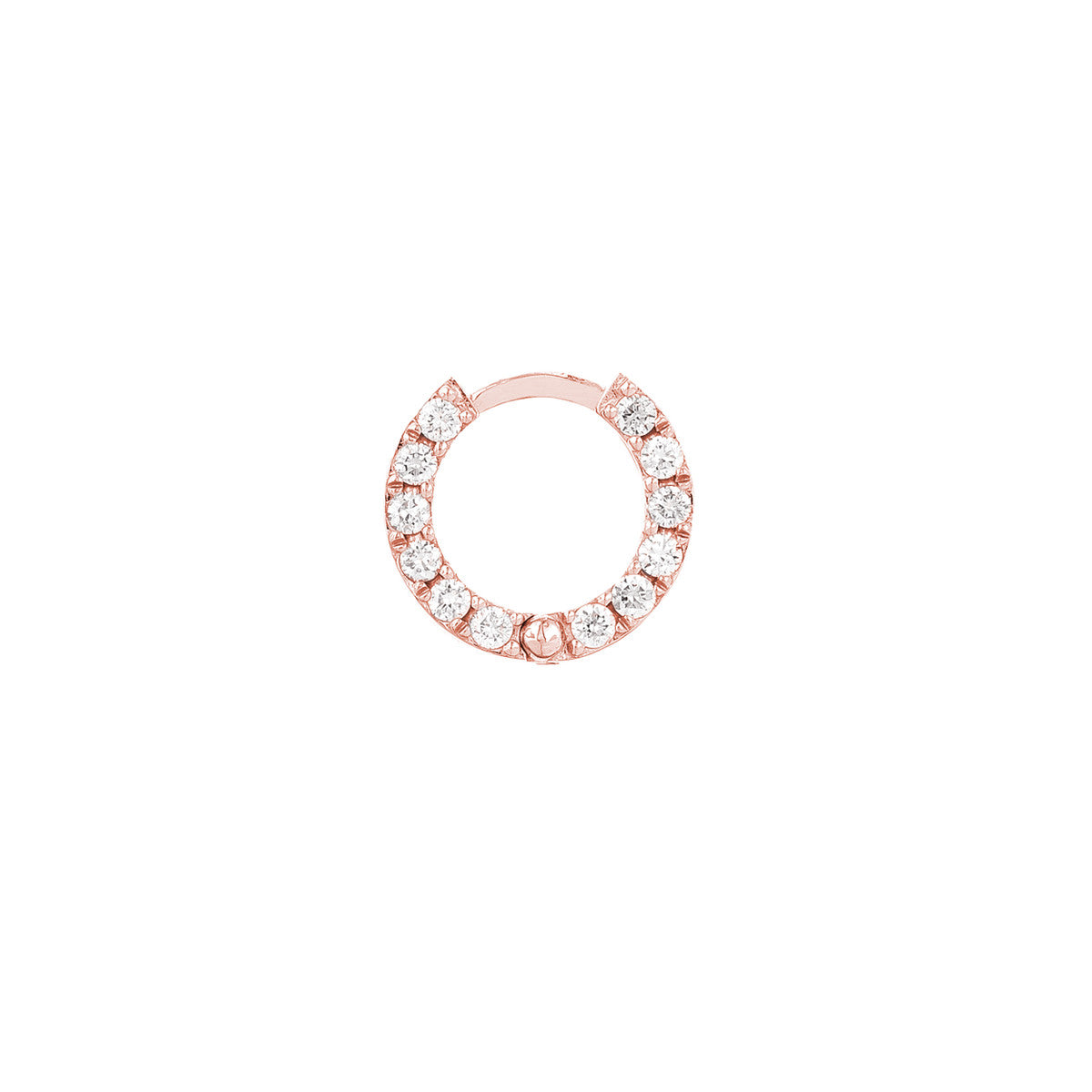 1/2tcw Diamond 10mm Hoop Earrings 14K Yellow, White or Rose Gold