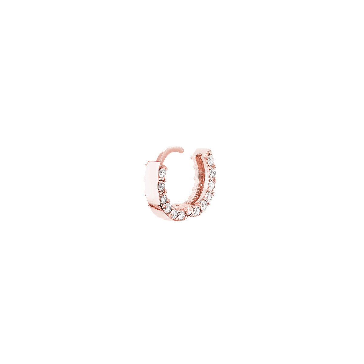 1/2tcw Diamond 10mm Hoop Earrings 14K Yellow, White or Rose Gold