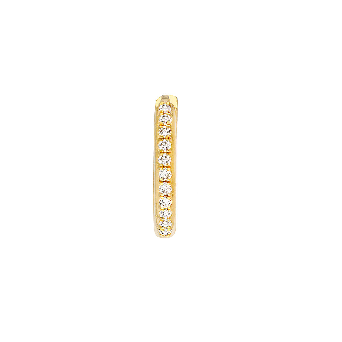 1/8tcw Diamond Huggie Earrings 14K Yellow Gold