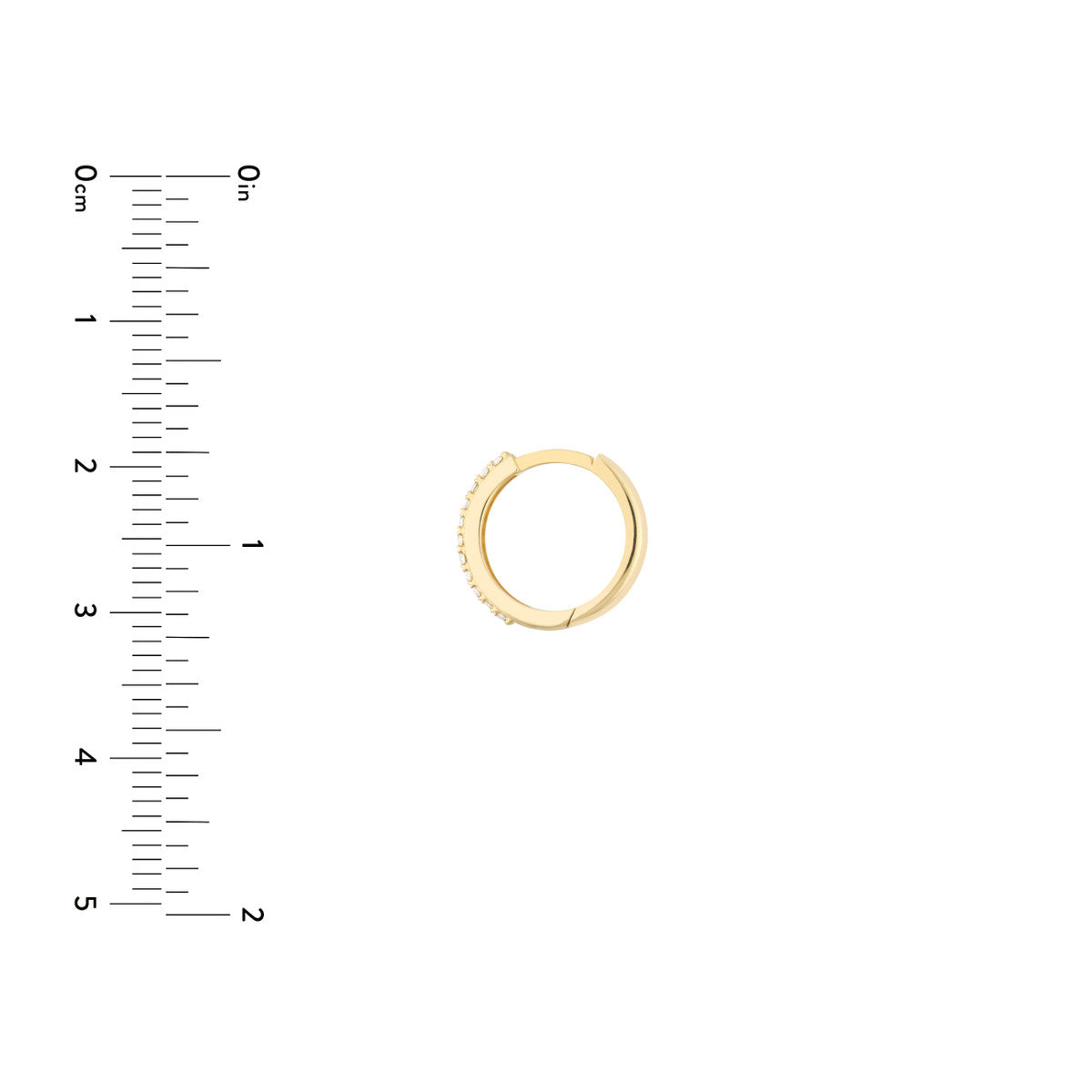 1/8tcw Diamond Huggie Earrings 14K Yellow Gold