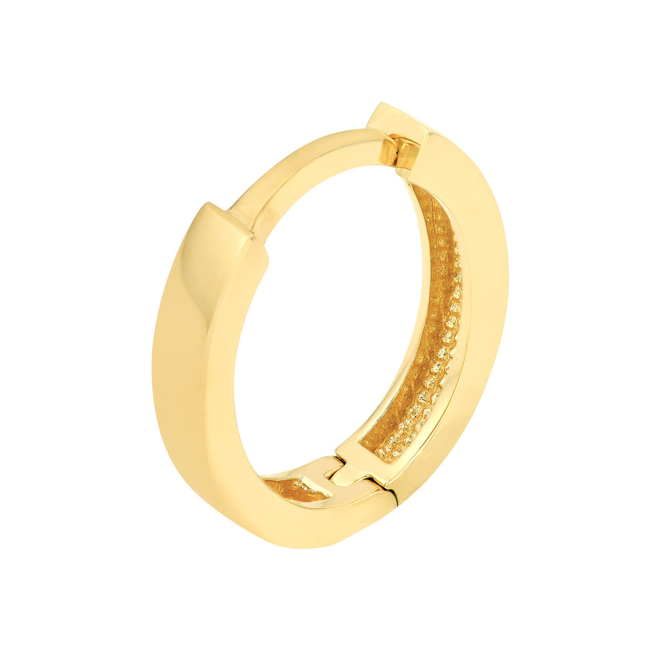 2mm Oval Hoop Earrings 14K Yellow Gold