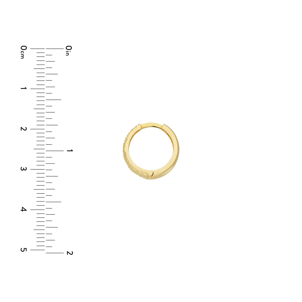 D/C Tapered Reversible Hoop Earrings 14K Yellow Gold