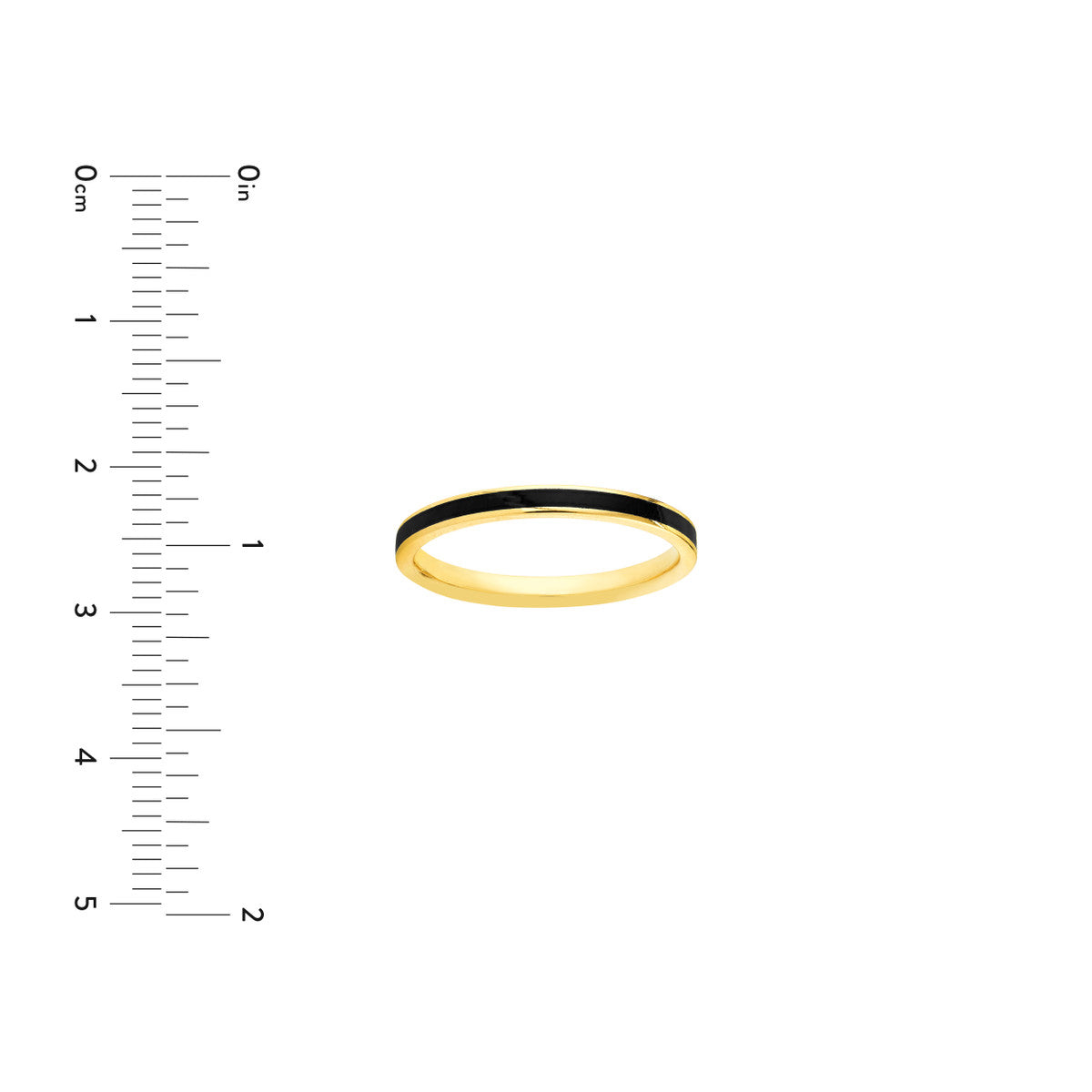 Enamel Band 14K Yellow Gold