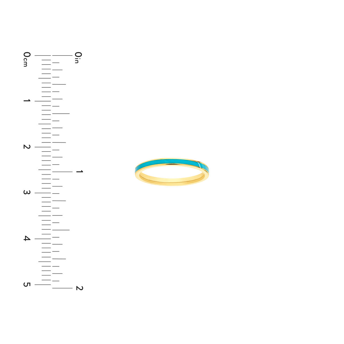 Enamel Band 14K Yellow Gold