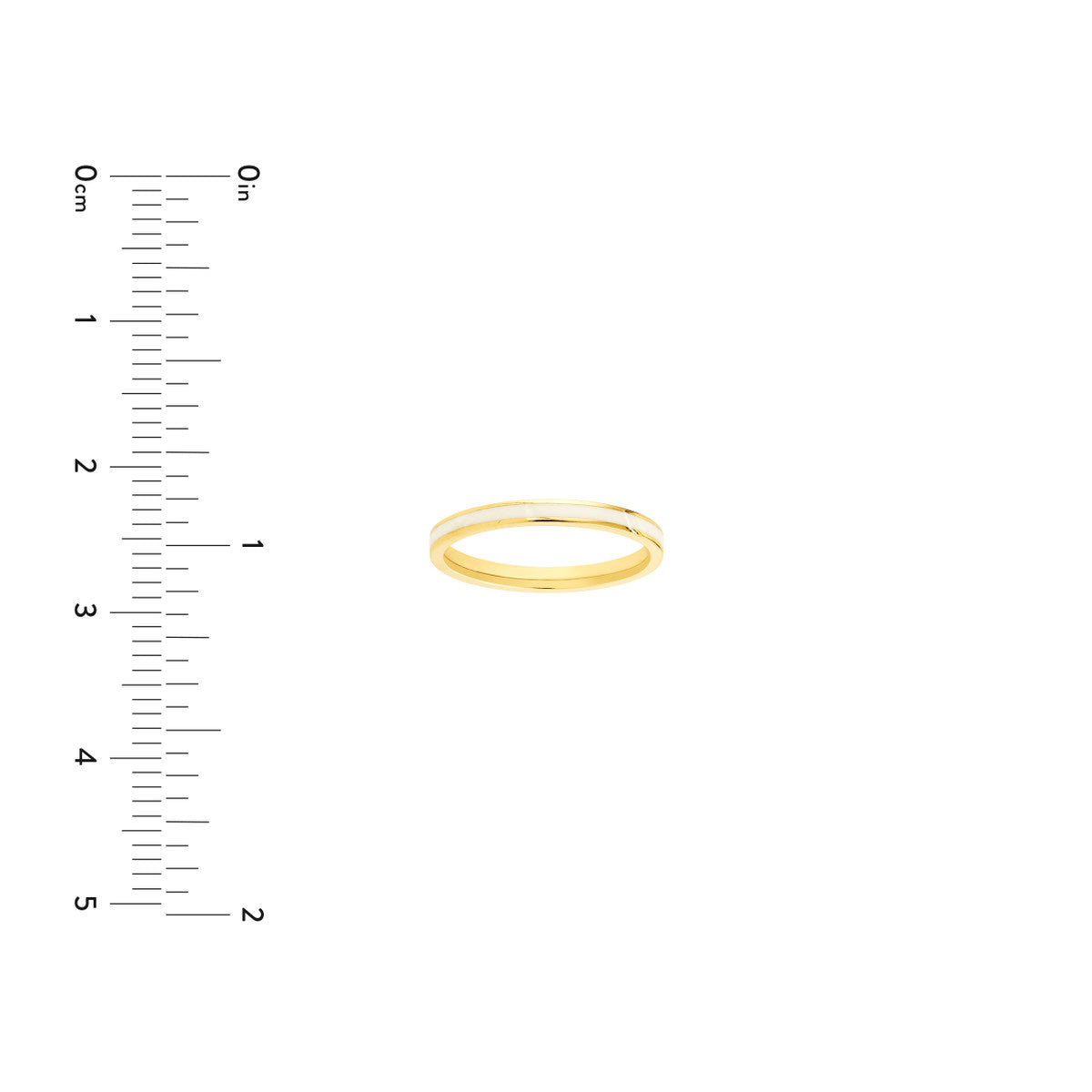 Enamel Band 14K Yellow Gold