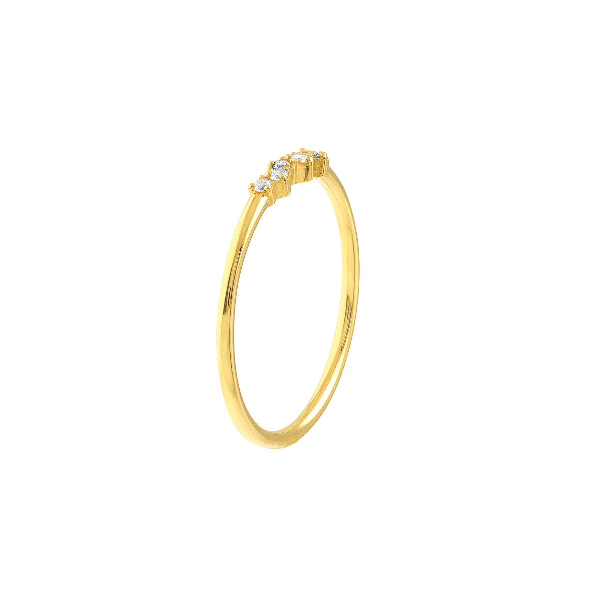 Fancy Diamond Cluster Ring 14K Yellow Gold