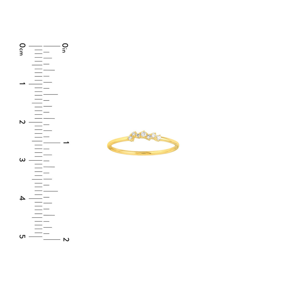 Fancy Diamond Cluster Ring 14K Yellow Gold