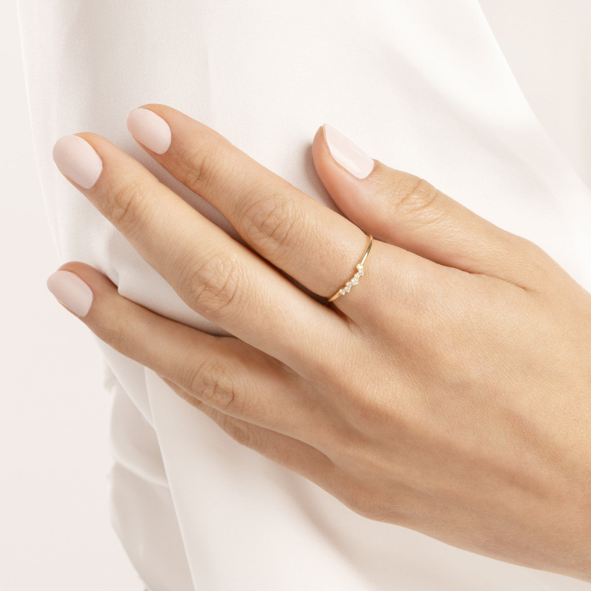 Fancy Diamond Cluster Ring 14K Yellow Gold