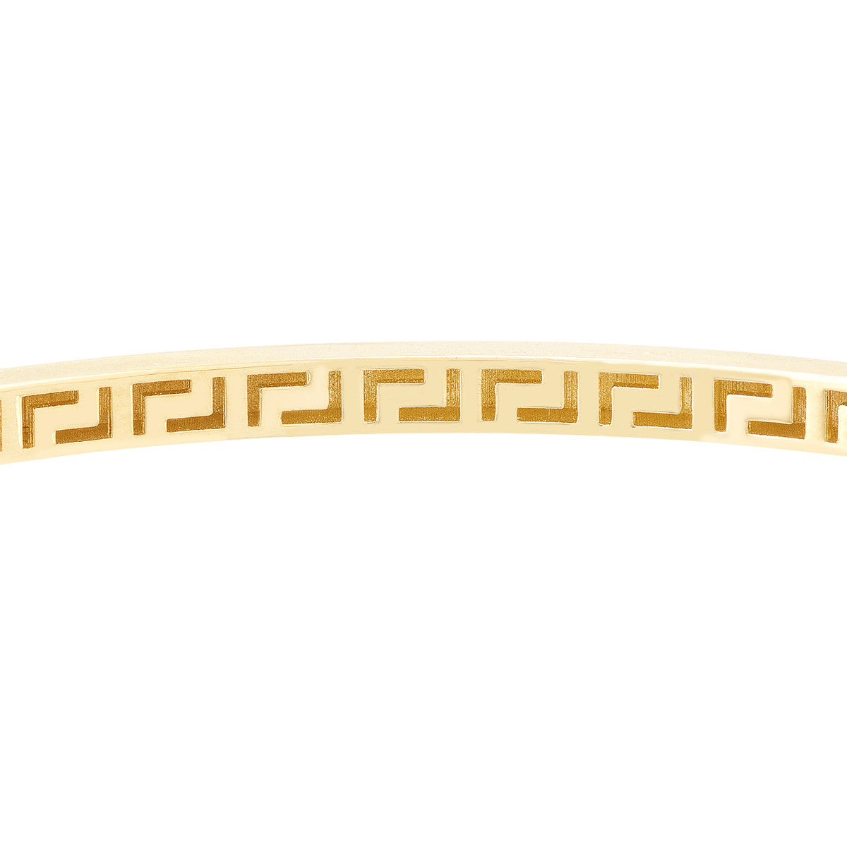 Plain Square Tube Bangle 14K Gold