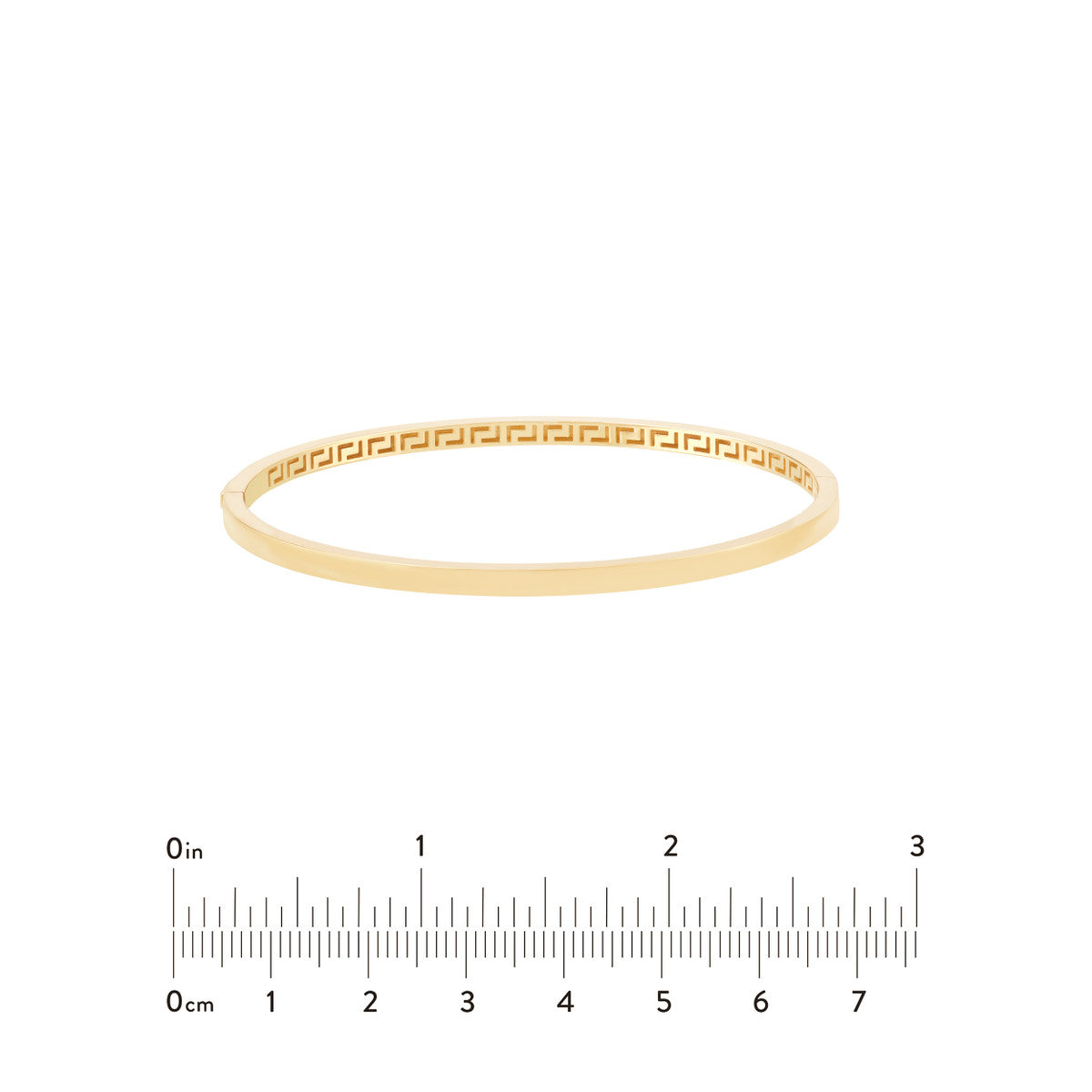 Plain Square Tube Bangle 14K Gold