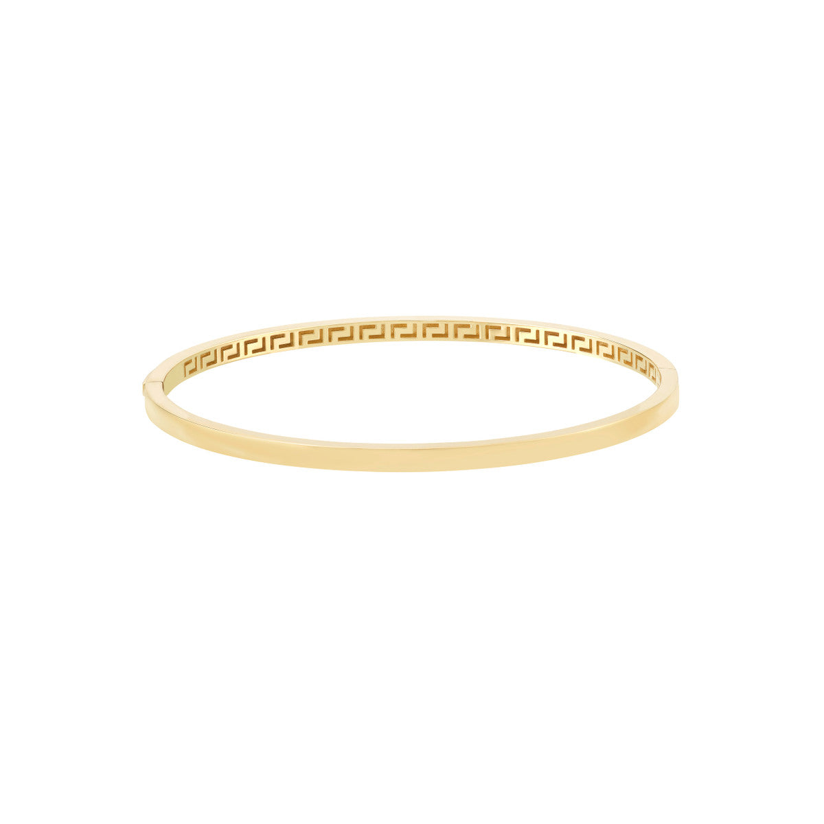 Plain Square Tube Bangle 14K Gold