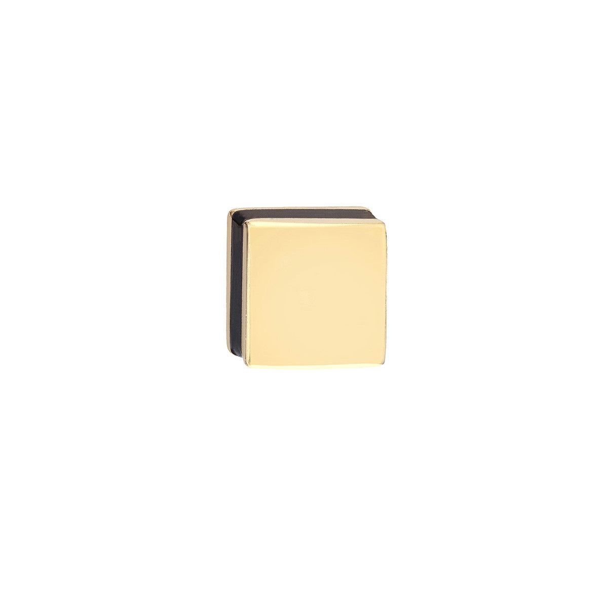 Domed Stud Enamel 14K Yellow Gold