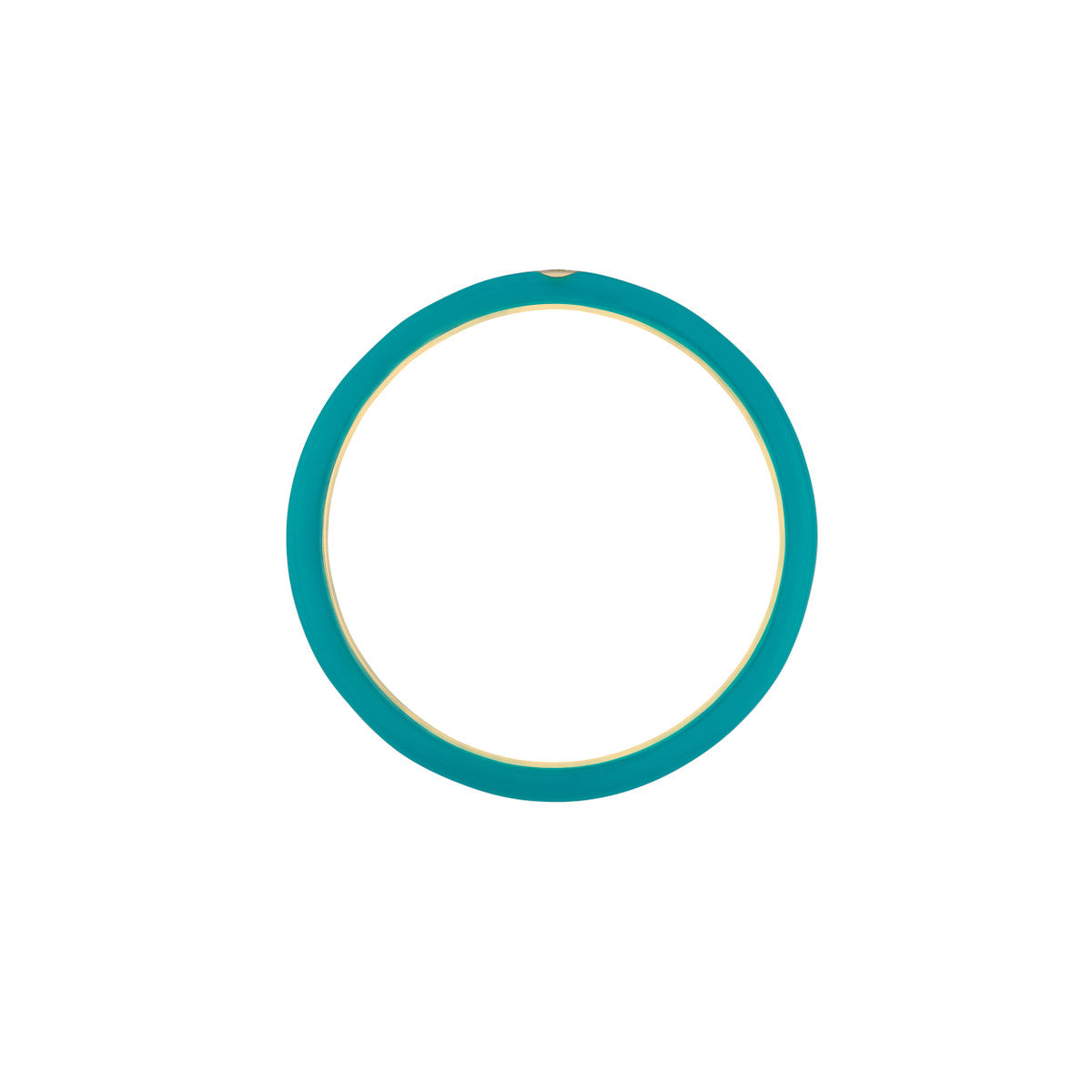 Diamond Bezel on Enamel Band 14K Yellow Gold