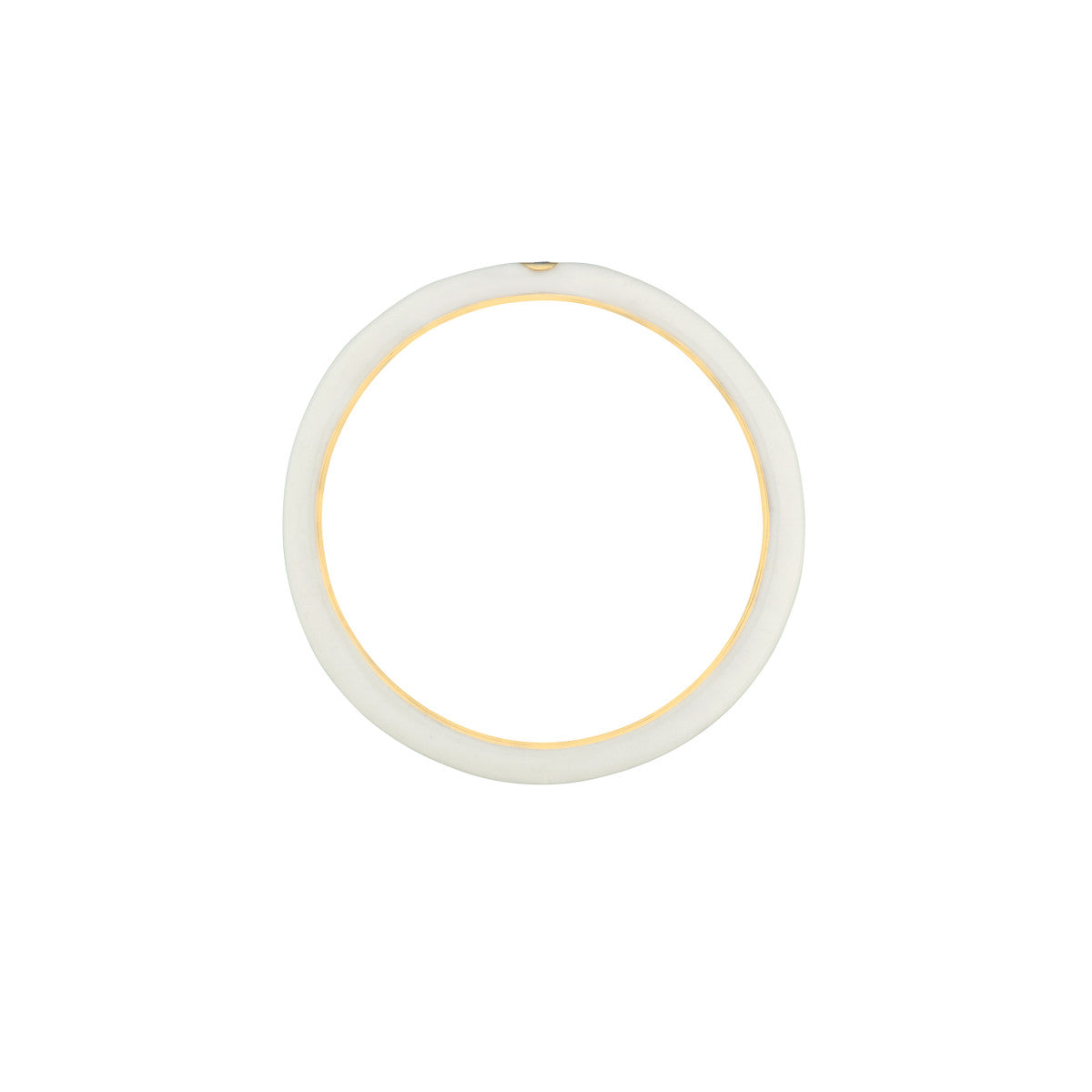 Diamond Bezel on Enamel Band 14K Yellow Gold