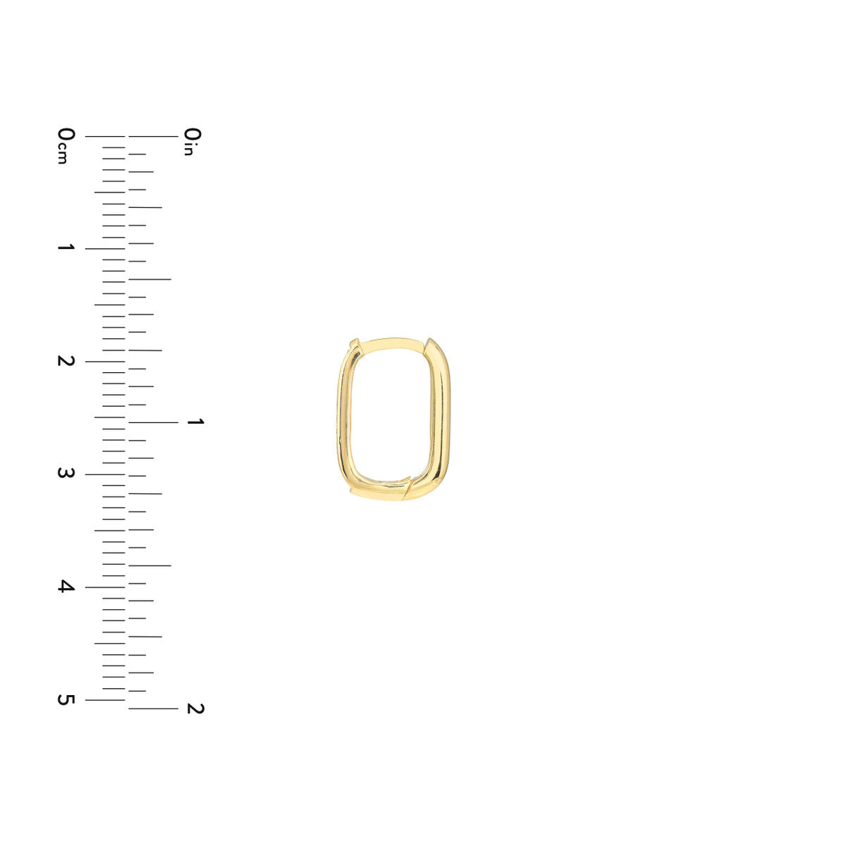 Diamond Channel Hoop Earrings 14K Yellow Gold