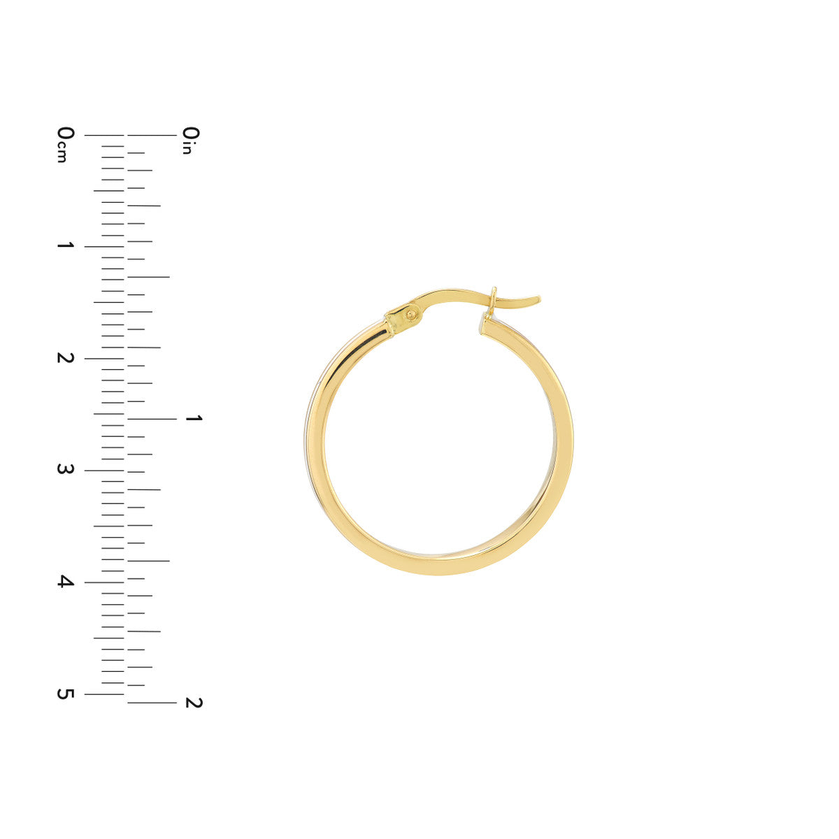 Colorful Enamel Round Hoops 14K Yellow Gold