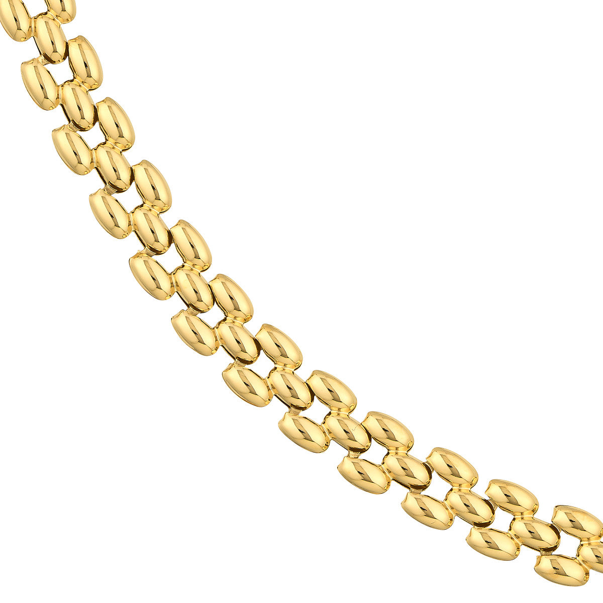 Multi Row Polished Chain 14K Yellow Gold