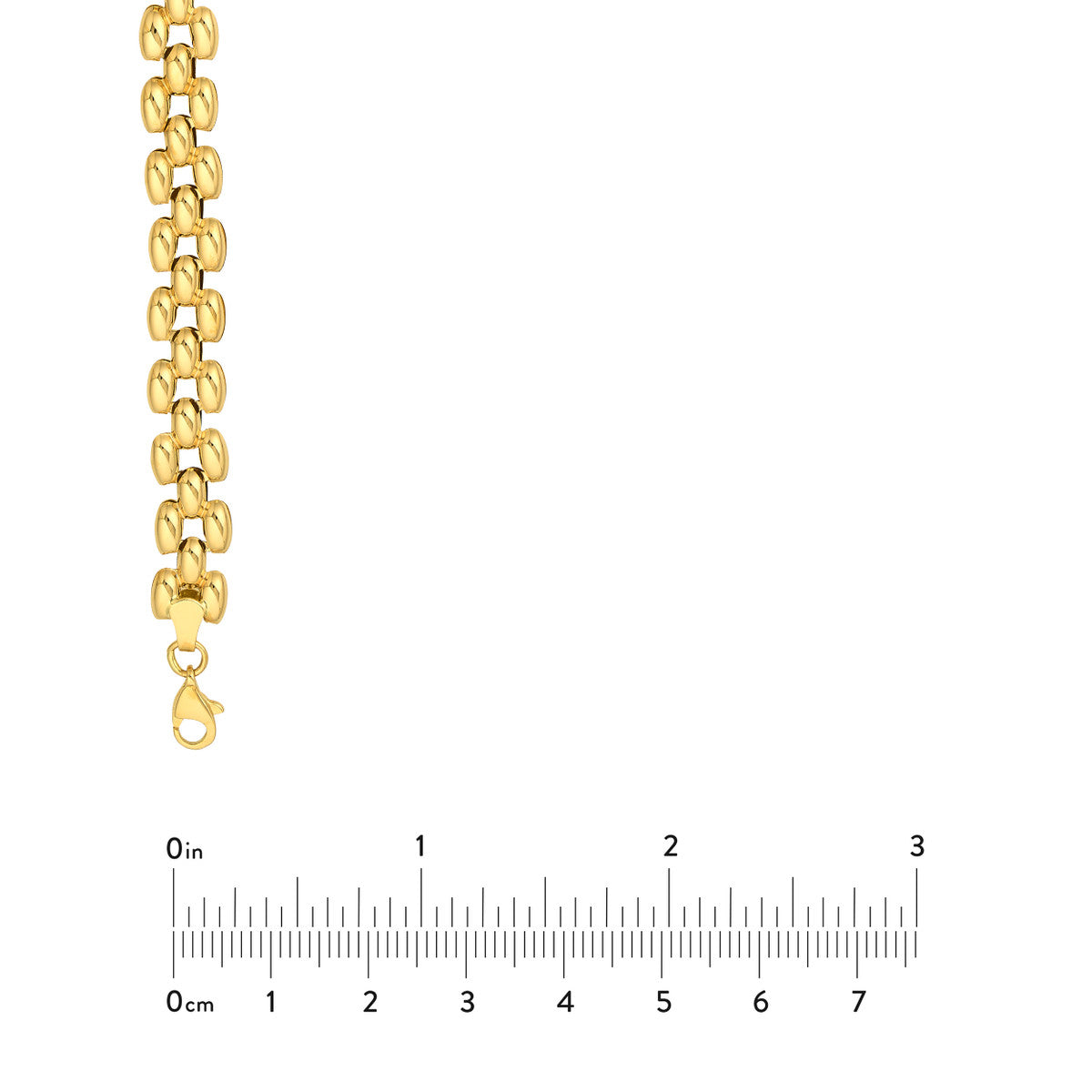 Multi Row Polished Chain 14K Yellow Gold