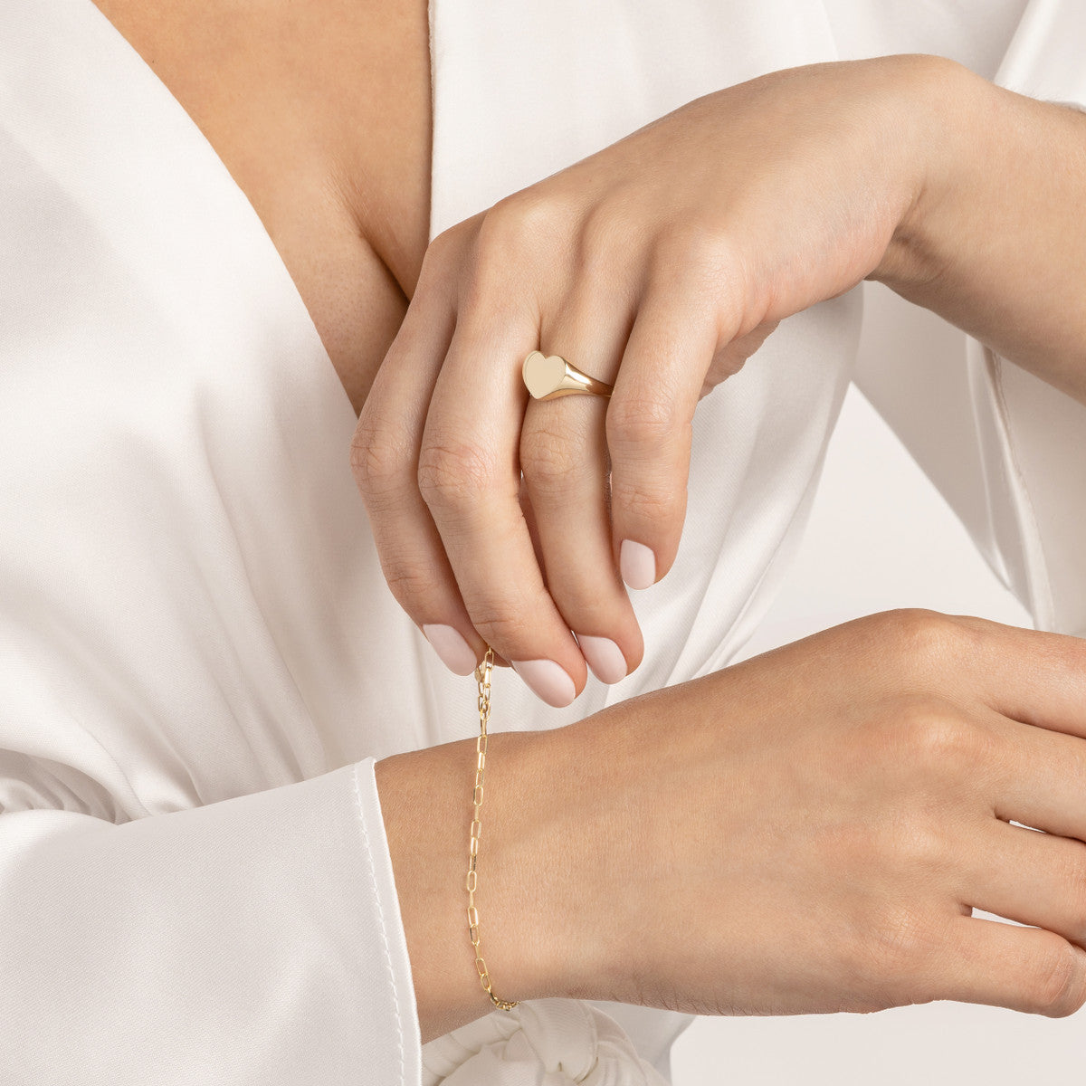 Mini Signet Ring 14K Yellow Gold