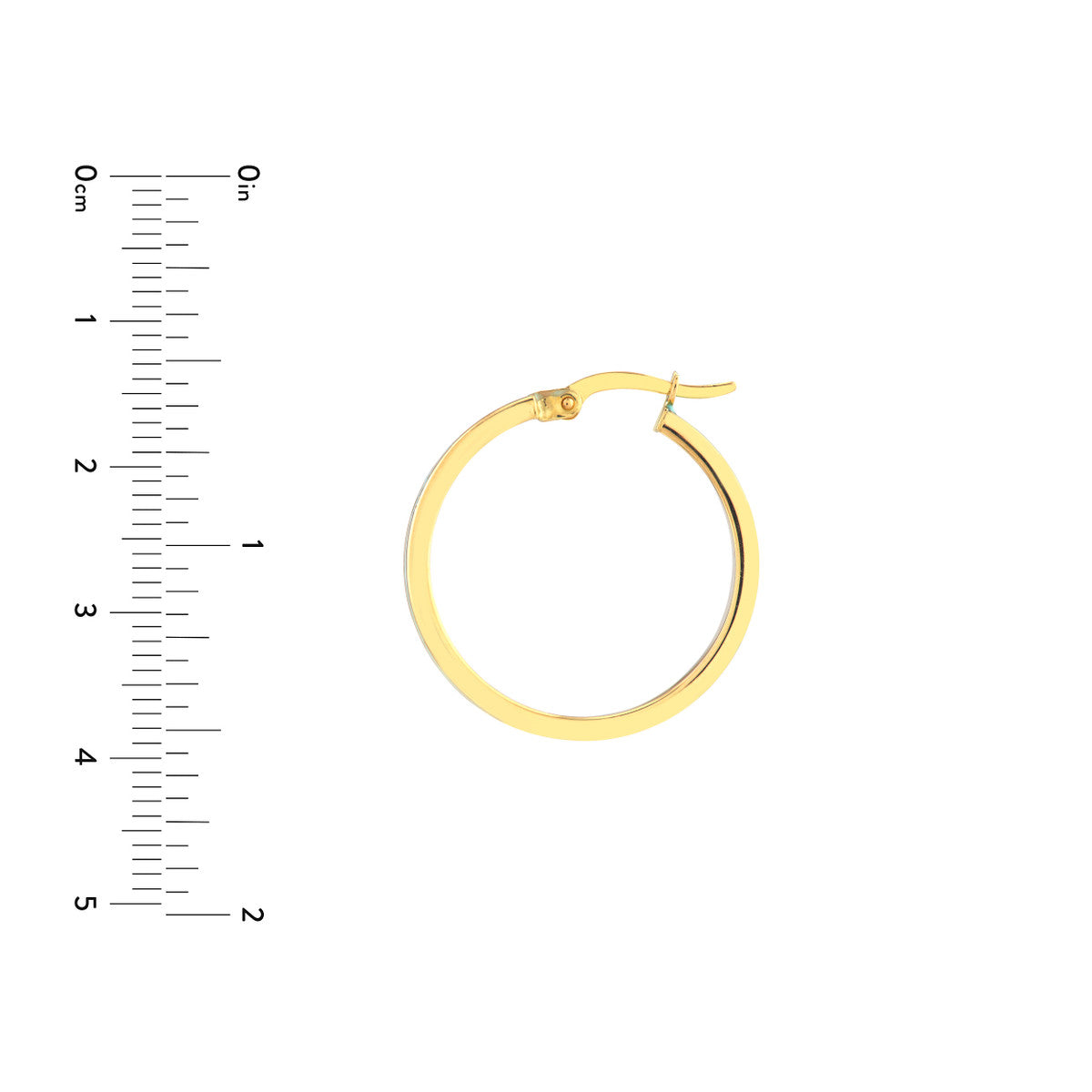 Colorful Enamel Round Hoops 14K Yellow Gold