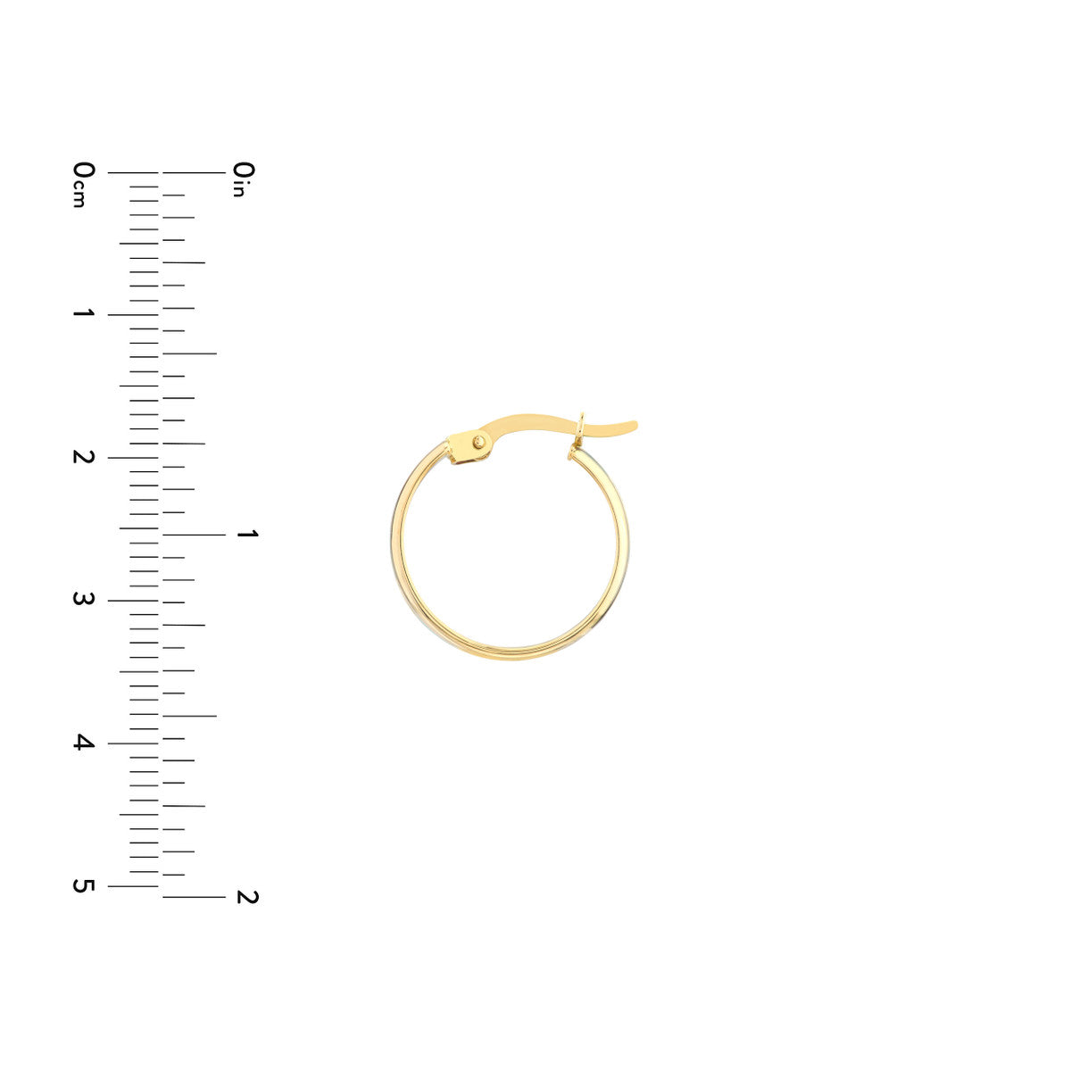 Colorful Enamel Round Hoops 14K Yellow Gold