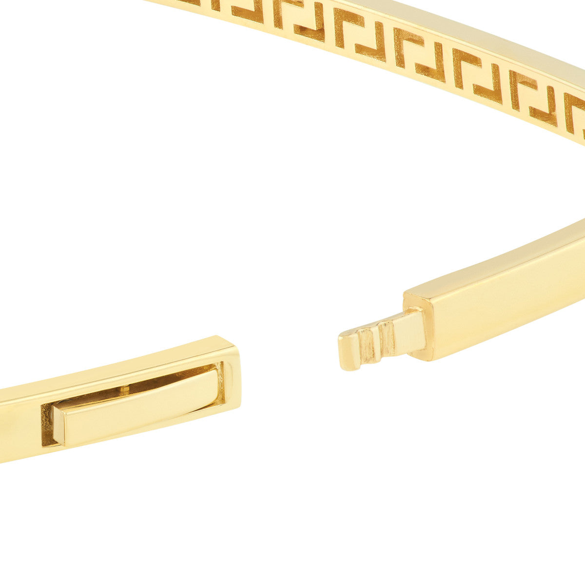 Diamond Square Bangle 14K Yellow Gold