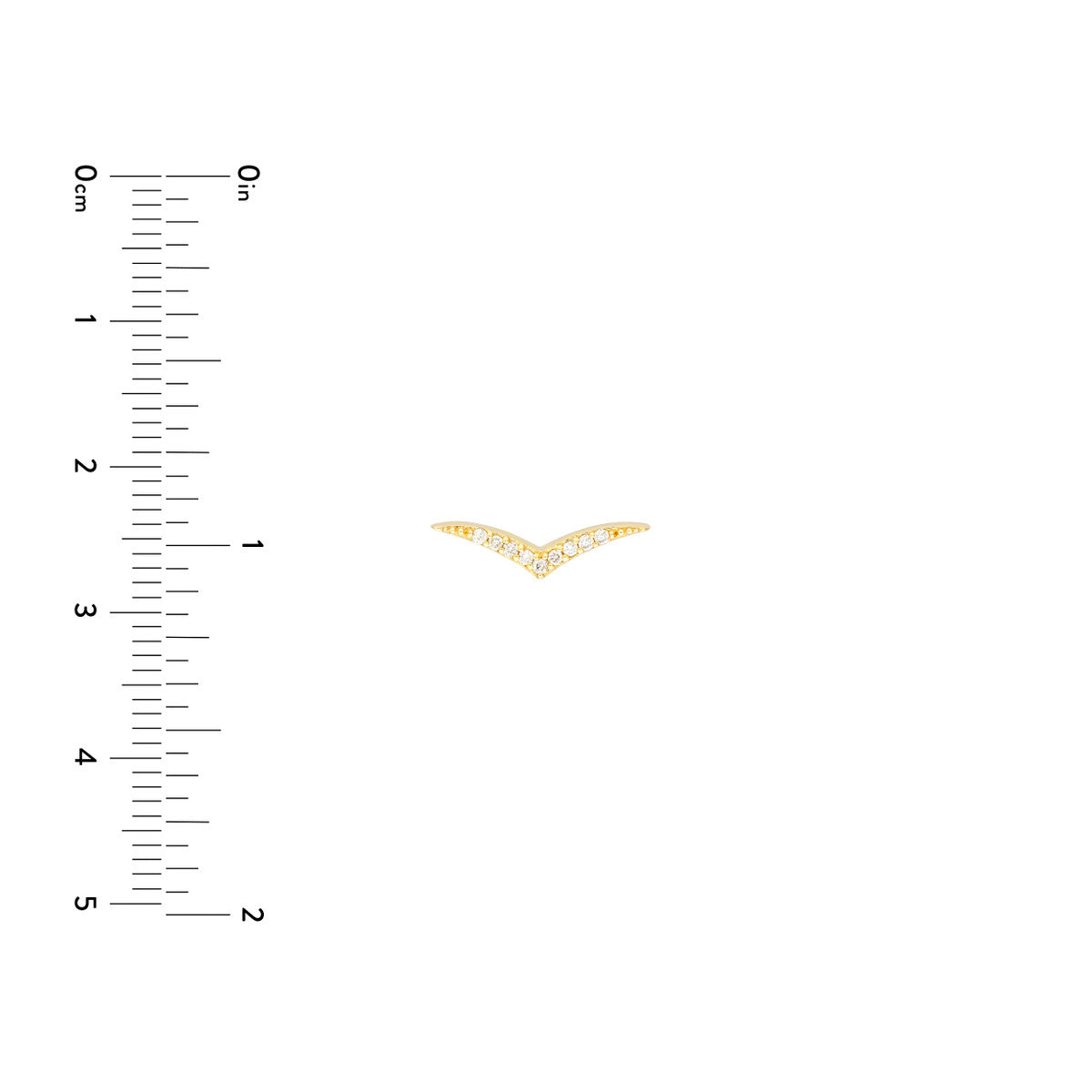 Diamond Wing Micro Stud Earrings 14K Yellow Gold