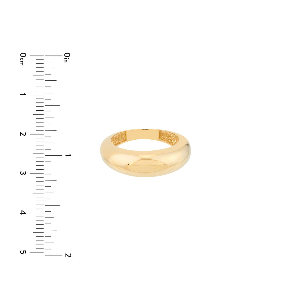 Domed Puff Ring 14K Yellow or White Gold