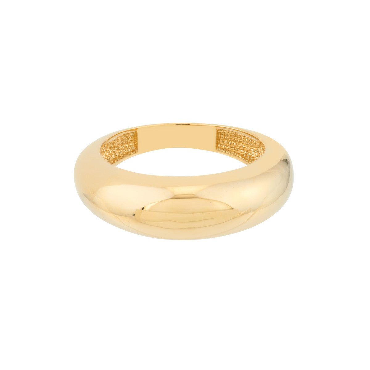 Domed Puff Ring 14K Yellow or White Gold