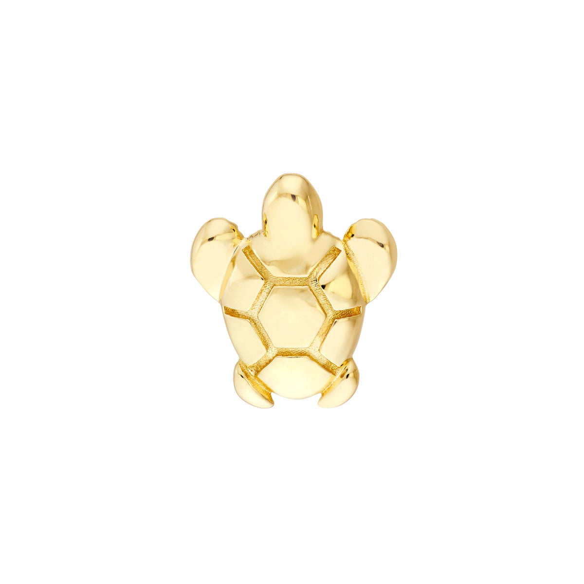 Sea Turtle Micro Stud Earrings 14K Yellow Gold