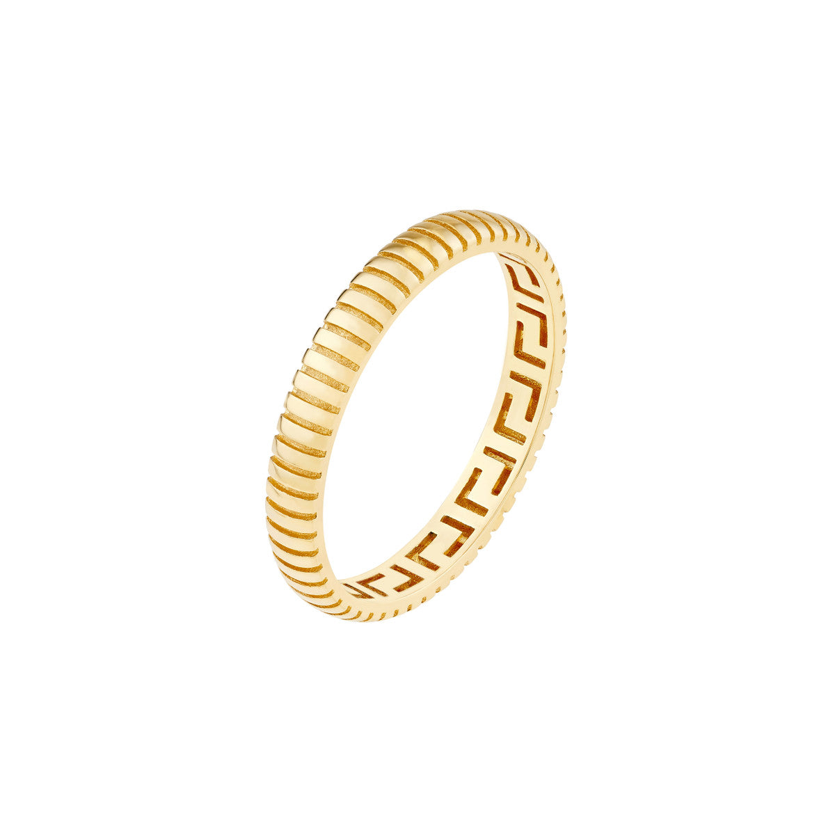 Snake D/C Pattern Band 14K Yellow Gold