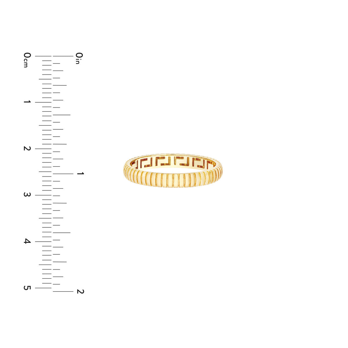 Snake D/C Pattern Band 14K Yellow Gold