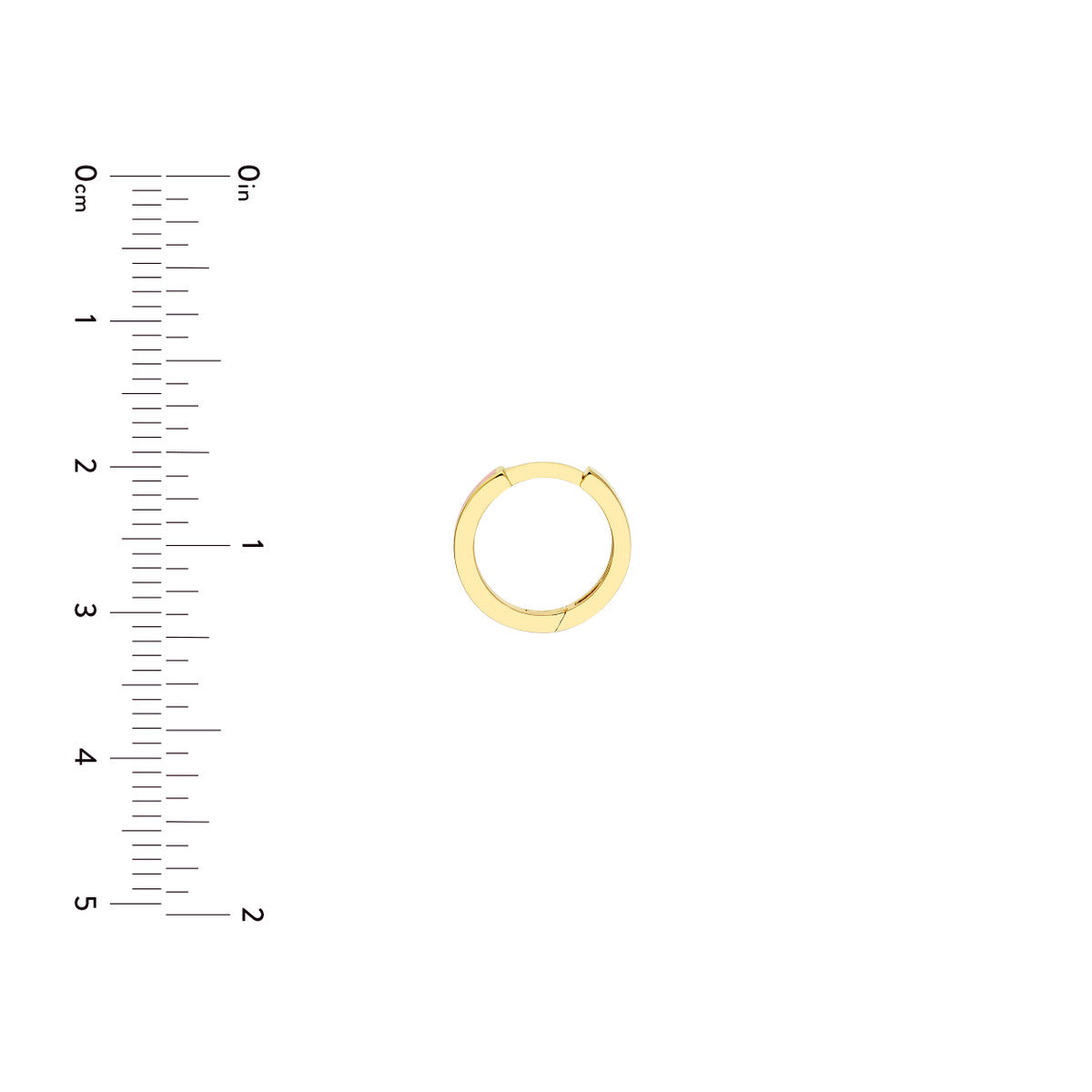 Enamel Huggies 14K Yellow Gold