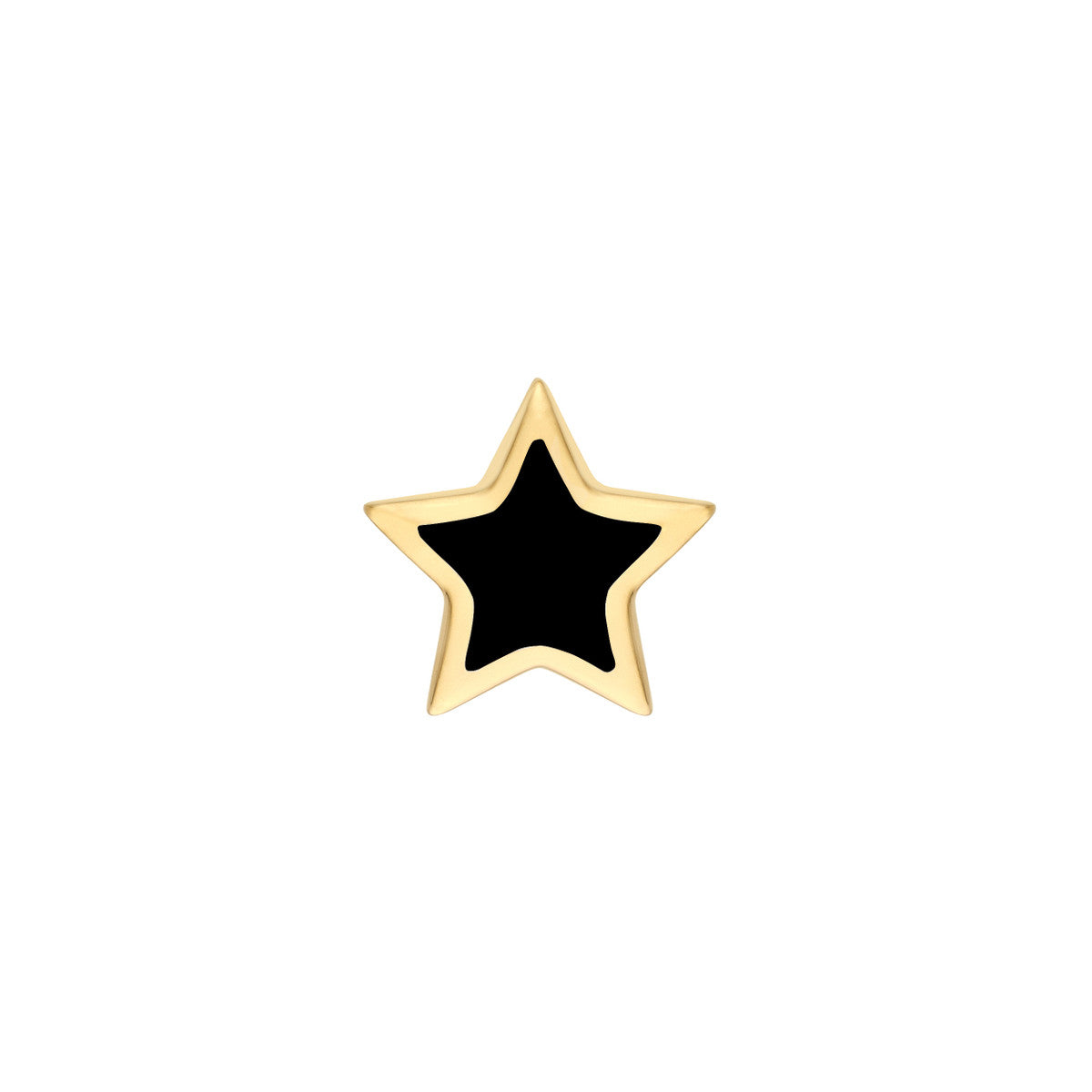 Enamel Star Stud Earrings 14K Yellow Gold