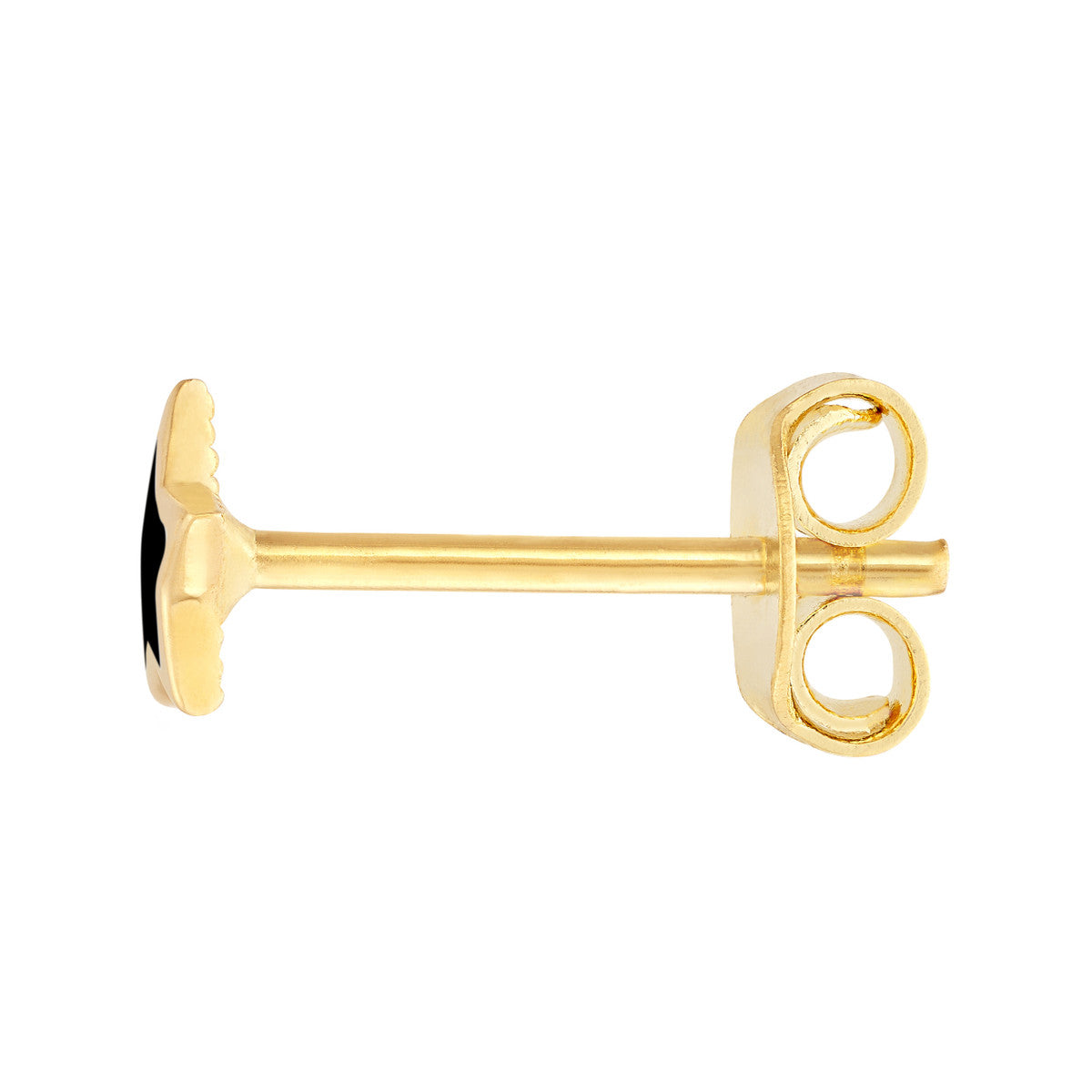 Enamel Star Stud Earrings 14K Yellow Gold