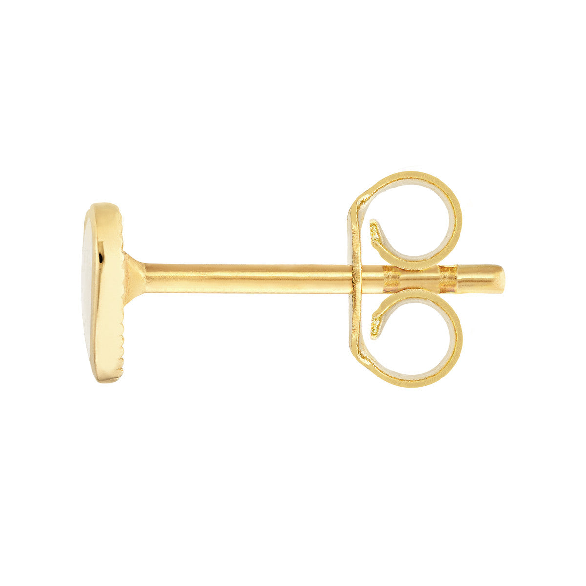 Enamel Heart Stud Earrings 14K Yellow Gold