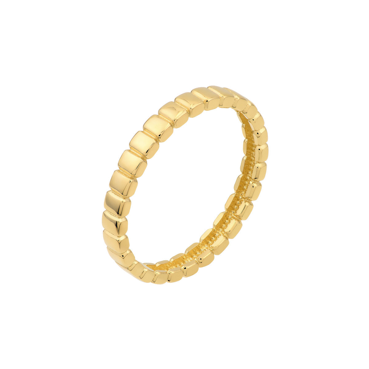 Skinny Tag Band Ring 14K Yellow Gold