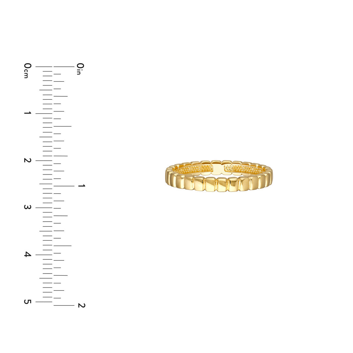 Skinny Tag Band Ring 14K Yellow Gold