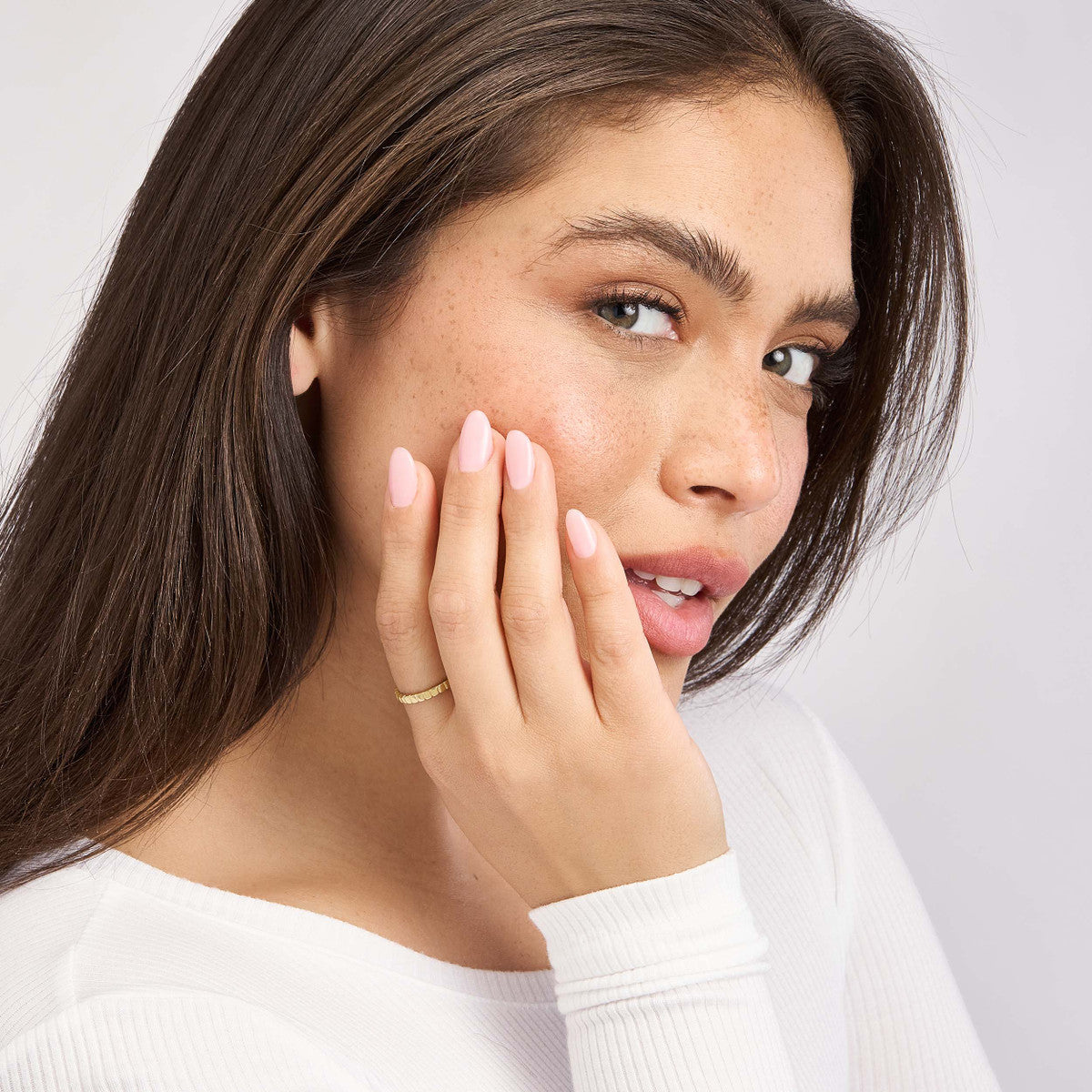 Skinny Tag Band Ring 14K Yellow Gold